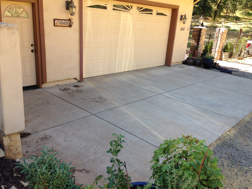 Driveway Concrete Staining - Before