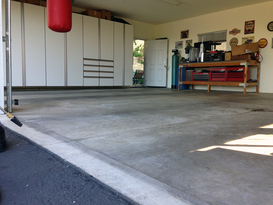 Garage Floor Stain Seal - Before