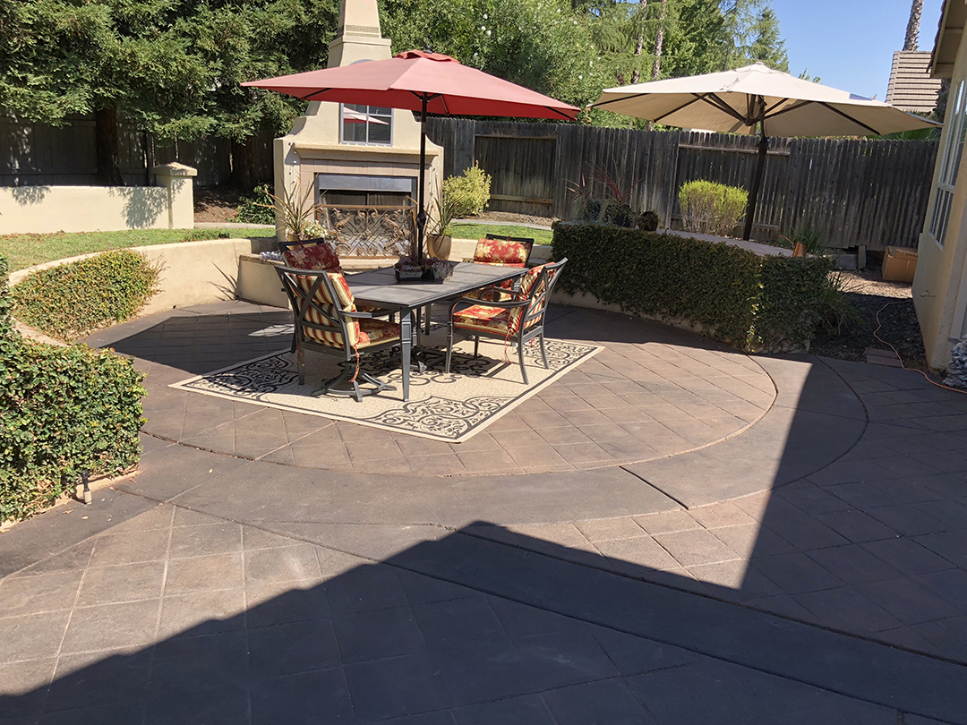 Colored Concrete Stained Patio