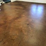 Decorative Concrete Staining w Leaf Pattern - After