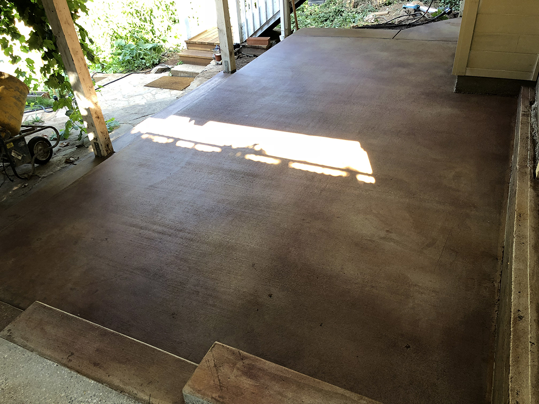 Stained Concrete Back Patio - After