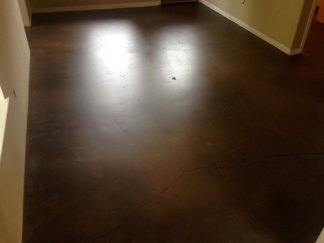 Stained Concrete Living Room Matte Finish - After