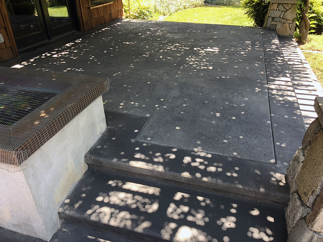 Stamped Concrete Patio Stain Seal - After