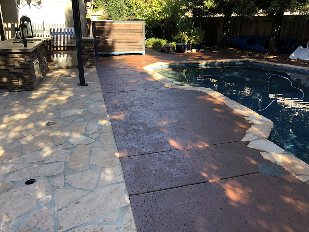 Natural Stone Clean Seal Concrete Color Match Stain - After