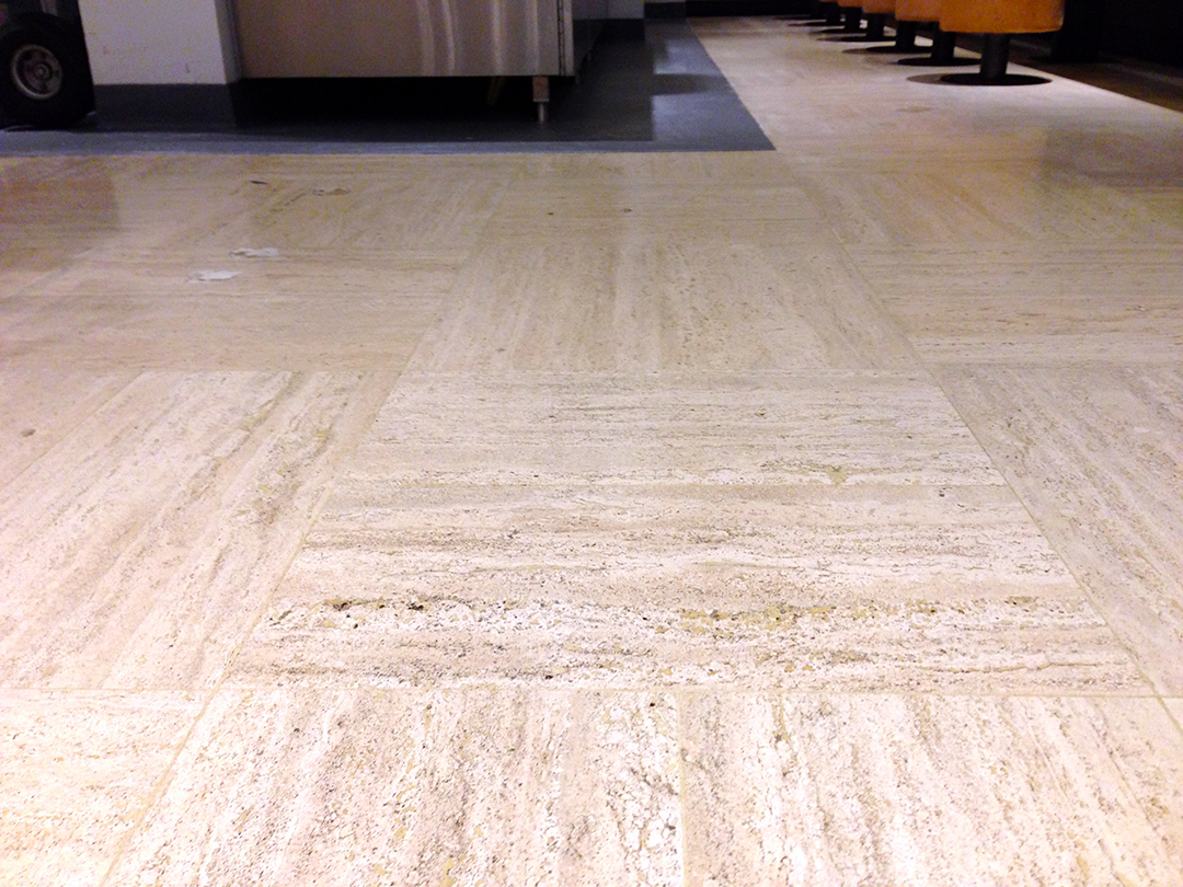 Travertine Clean and Seal - After